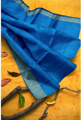 Saadhvi Printed Daily Wear Cotton Silk Saree(Blue)