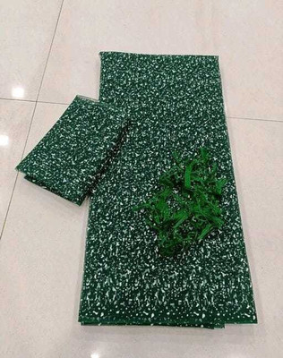 TECHNO WORLD Embellished Bollywood Net Saree(Green)