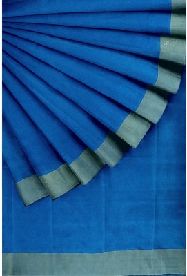 Saadhvi Printed Daily Wear Cotton Silk Saree(Dark Blue)