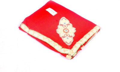 Classic Versatile Embroidered Patola Lycra Blend Saree(Red)