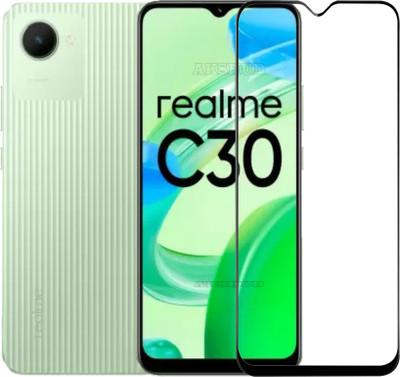 AKSHUD Edge To Edge Tempered Glass for RealMe C30(Pack of 1)
