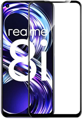 kentop Edge To Edge Tempered Glass for Realme 8i(Pack of 1)