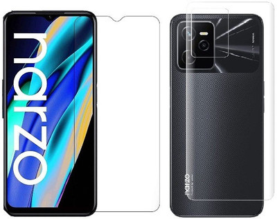 4 YARDS Front and Back Tempered Glass for Realme Narzo 50A Prime(Pack of 1)