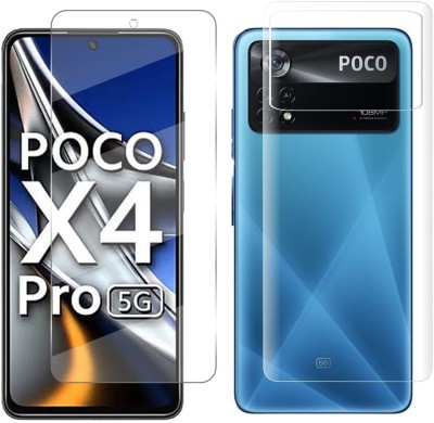 4 YARDS Front and Back Tempered Glass for Poco X4 Pro 5G(Pack of 1)