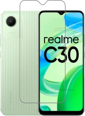 AKSHUD Tempered Glass Guard for RealMe C30(Pack of 1)