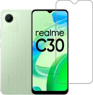 AKSHUD Tempered Glass Guard for RealMe C30(Pack of 1)