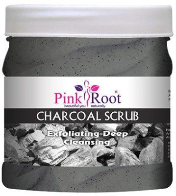 PINKROOT Charcoal Scrub Exfoliating-Deep Cleansing 500ml Scrub(500 g)