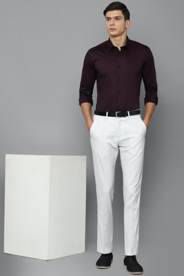 LOUIS PHILIPPE Men Solid Formal Brown Shirt
