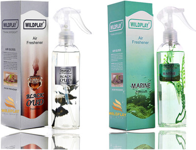 Wildplay Black oud, Black oud Spray Black oud & Marine 250ml Each(2 x 250 ml)