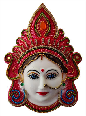Anu Art And Craft Laxmi mukhut/face Decorative Showpiece  -  15 cm(Plastic, Red)