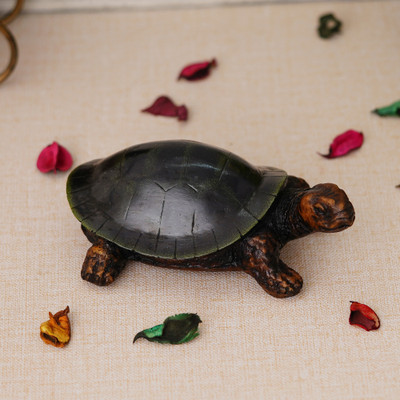 shyam antique creation Tortoise Idol For Home Decor Decorative Showpiece  -  7.5 cm(Polyresin, Polyresin, Brown)