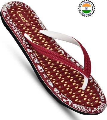 Leaf Footwear Women LILI Slip-On Casual Flip Flops for Women Flip Flops(Maroon , 7)