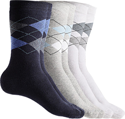 Texlon Men Geometric Print Calf Length(Pack of 3)