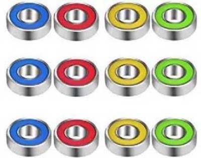 PREMSONS Replacement Ball Bearings for Hand Spinner Kit and Skateboard Pack of 12(Multicolor)