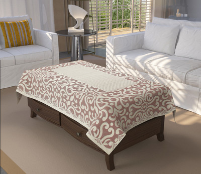 Bigger fish Self Design 4 Seater Table Cover(Maroon, Cotton)