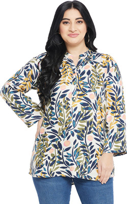 VINAAN Casual Printed Women Multicolor Top