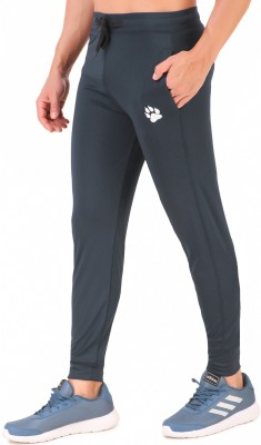 Wolf Runner Solid Men Grey Track Pants