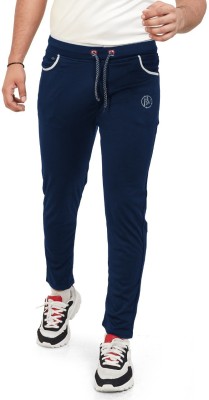 WOMEN MODE Solid Men Blue Track Pants