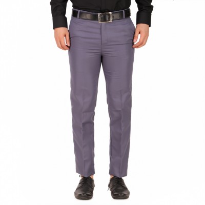 DENNIE FOSTE Regular Fit Men Grey Trousers