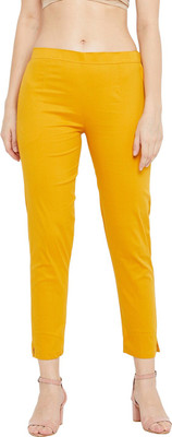 SUPRYIA Regular Fit Women Yellow Trousers