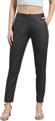 SUPRYIA Regular Fit Women Black Trousers