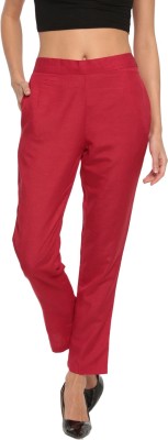 SUPRYIA Regular Fit Women Red Trousers