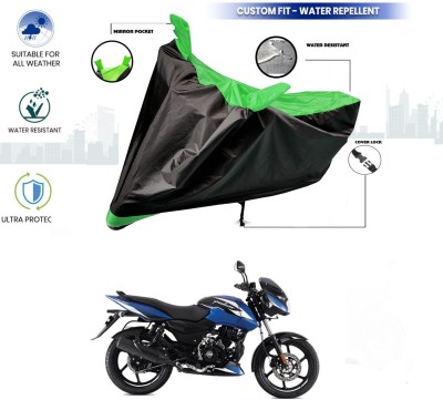 APNEK Waterproof Two Wheeler Cover for Bajaj(Pulsar 150 BS6, Green, Black)