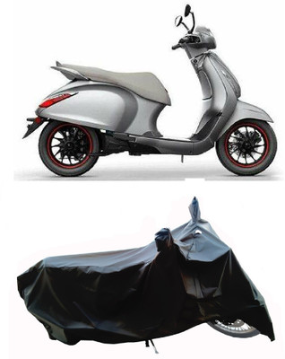 Wegather Two Wheeler Cover for Bajaj(Urbanite Chetak BS6, Black)