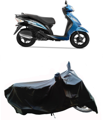 Wegather Two Wheeler Cover for TVS(Wego BS6, Black)