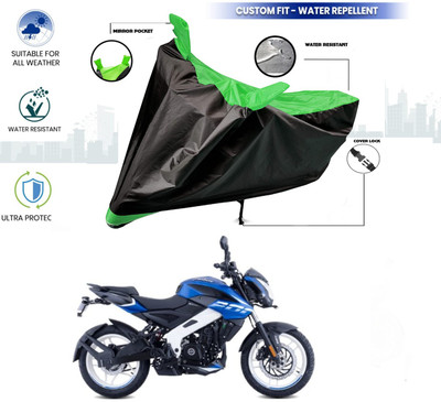 APNEK Waterproof Two Wheeler Cover for Bajaj(Pulsar NS 200, Green, Black)