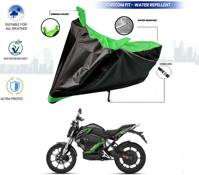 APNEK Waterproof Two Wheeler Cover for Revolt(RV 300, Green, Black)