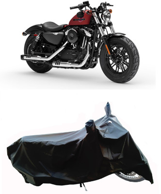 Wegather Two Wheeler Cover for Harley Davidson(Forty Eight, Black)