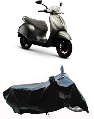 Wegather Two Wheeler Cover for Bajaj(Urbanite Chetak, Black)