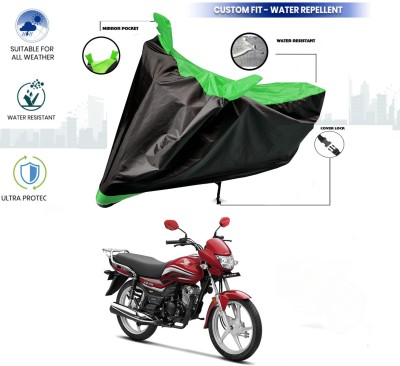 AutoGalaxy Waterproof Two Wheeler Cover for Honda(CD 110 Dream, Green, Black)