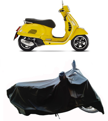 Wegather Two Wheeler Cover for Vespa(GTS Super 125 BS6, Black)