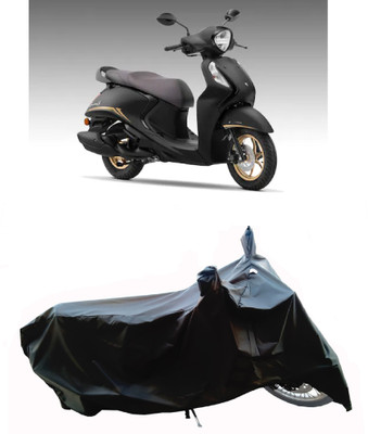 Wegather Two Wheeler Cover for Yamaha(Fascino 125 FI, Black)