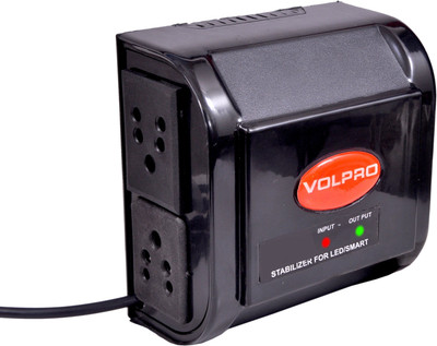 VOLPRO UPTO 32'inch LED / LCD / SMART TV VOLTAGE STABILIZER ( MV-06 )(Black)