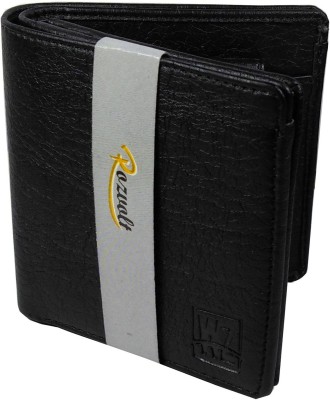 Rozvolt Men & Women Casual Black Genuine Leather Wallet(6 Card Slots)