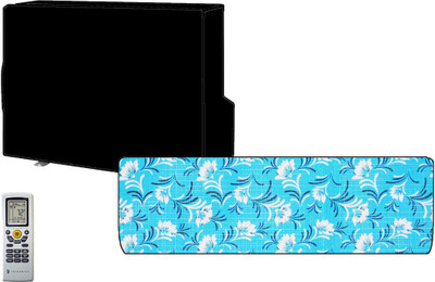 KVAR Air Conditioner  Cover(Width: 58 cm, White, Sky Blue)