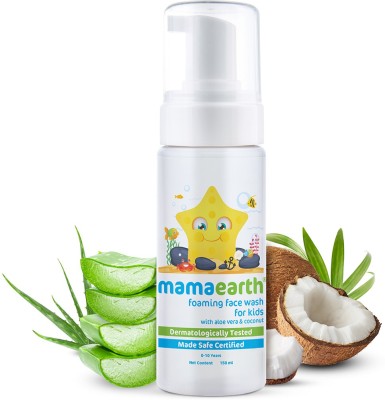 MamaEarth Foaming For Kids With Aloe Vera & Coconut For Gentle Cleansing- 150 ml Face Wash  (150 ml)