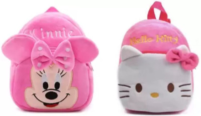 A Little Swag New AVK_Combo of 2 pink minnie, pink hello kitty37.3 10 L Backpack(Multicolor)