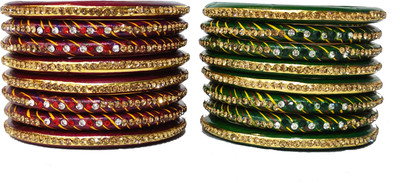 Lahthi Wala Lac Bangle Set(Pack of 16)