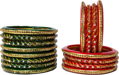 Lahthi Wala Lac Bangle Set(Pack of 16)