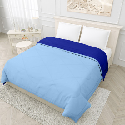 STEVE Solid Single Comforter for  AC Room(Microfiber, SKYBLUE-BLUE)