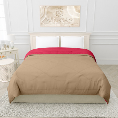 STEVE Solid Single Comforter for  AC Room(Microfiber, TAUPE-PINK)