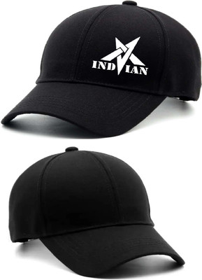 MONI FIY Self Design, Solid Sports/Regular Cap Cap(Pack of 2)