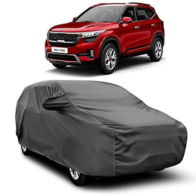 Anlopeproducts Car Cover For Kia Seltos GTK 1.4 (With Mirror Pockets)(Grey)