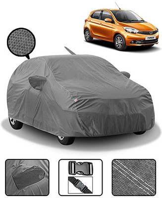 Anlopeproducts Car Cover For Tata Tiago 1.05 Revotorq XB (With Mirror Pockets)(Grey)