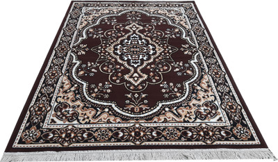 Shag Weaving Brown Polyester Carpet(3 ft,  X 6 ft, Rectangle)