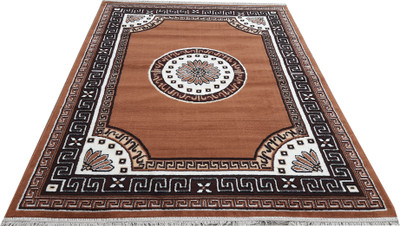 Shag Weaving Gold Polypropylene Carpet(6 ft,  X 8 ft, Rectangle)